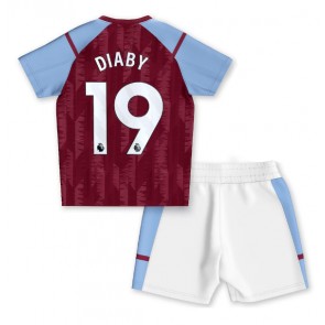 Lacne Dětský Futbalové dres Aston Villa Moussa Diaby #19 2023-24 Krátky Rukáv - Domáci (+ trenírky)